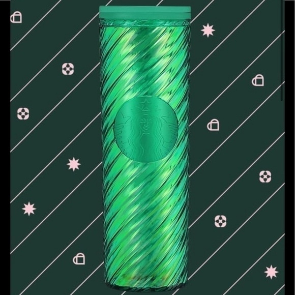 Starbucks New Green Swirl Textured Twist Tumbler Holiday 2022 Gift Grande - Picture 1 of 11
